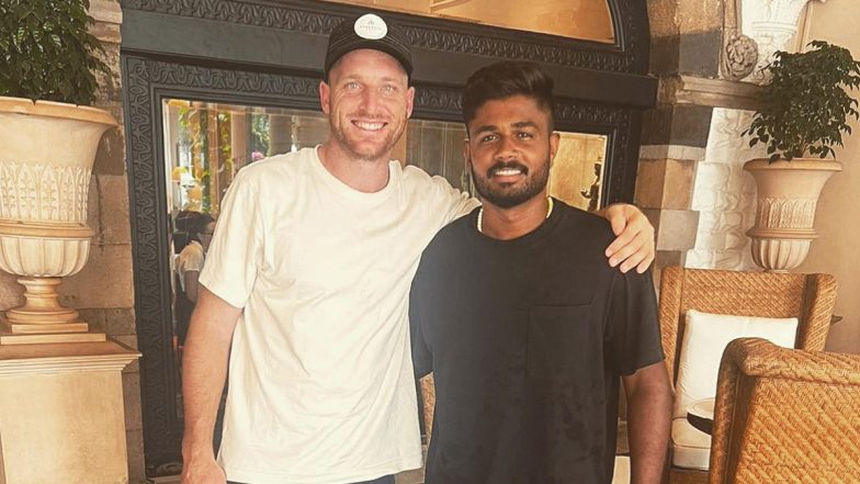 Jos Buttler Meets Sanju Samson in Mumbai Ahead of England vs South Africa ICC Cricket World Cup 2023 Match, Shares Pic