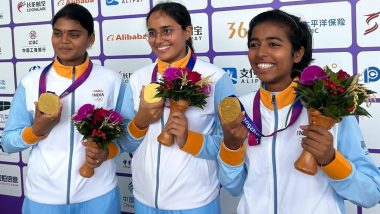 PM Narendra Modi Applauds ‘Golden Girls’ Jyothi Surekha, Aditi Gopichand, Parneet Kaur for Securing Gold Medal in Archery at Asian Games 2023