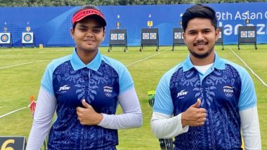 Asian Games 2023: Archers Jyothi Surekha Vennam, Ojas Deotale Clinch Gold Medal in Mixed Team Compound Event, Help India Surpass Previous Best Medal Tally