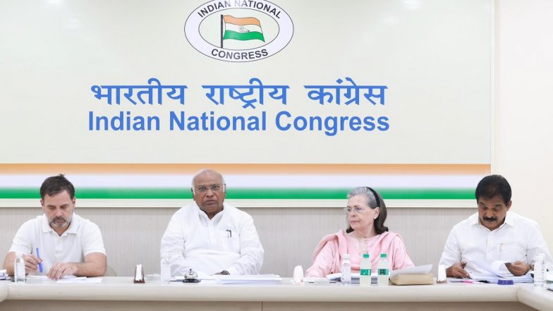 Assembly Elections 2023: Congress President Mallikarjun Kharge Chairs CEC Meeting To Discuss Candidates for Mizoram, Chhattisgarh Vidhan Sabha Polls (Watch Video)