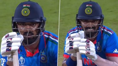 KL Rahul’s Reaction After Hitting Match-Winning Six in IND vs AUS ICC Cricket World Cup 2023 Clash Goes Viral! (Watch Video)