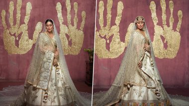 Kareena Kapoor Khan Looks Ethereal in Masaba Gupta's Ivory Patchwork Bridal Lehenga (View Pics)