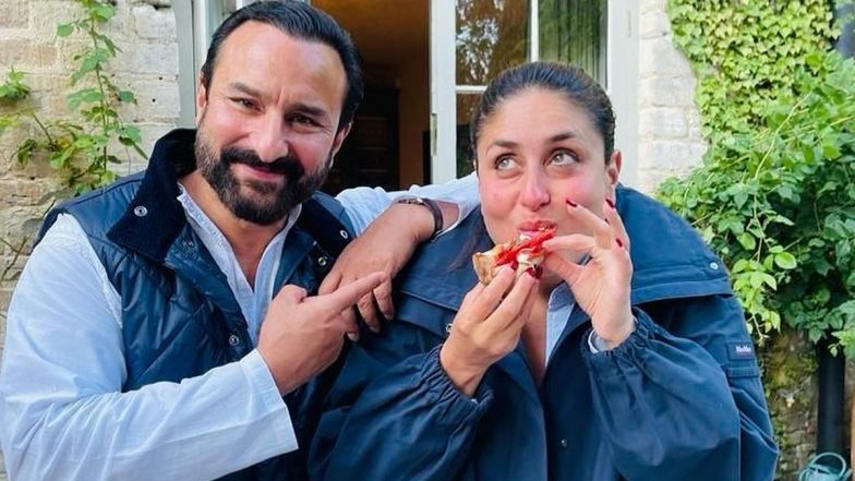 Kareena Kapoor Khan Is 'Pizza' Lover As She Wishes Hubby Saif Ali Khan on Their Wedding Anniversary (View Pic)