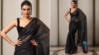 Karishma Tanna Oozes Glam in Shimmery Black Saree, Scoop Actress Shares Stylish Pics From Busan Film Festival 2023