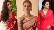 Karwa Chauth 2023 Outfit Ideas: From Katrina Kaif to Tara Sutaria, Take Inspiration From These Bollywood Celebs To Slay Red Ethnic Outfit Looks
