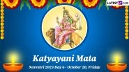 Navratri 2023 Day 6 &ndash; Maa Katyayani Puja: Know All About Devi Katyayani, the Sixth Form of Maa Durga Worshipped on the 6th Day of Navratri Festival
