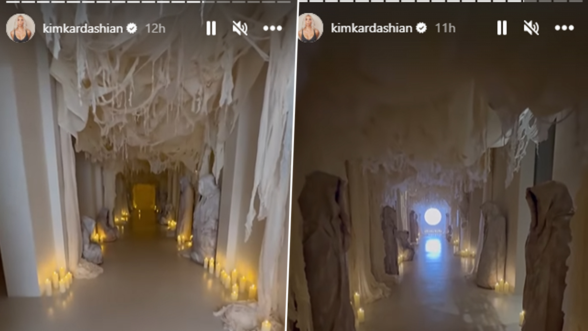 Halloween 2023 Kim Kardashian Gives a Glimpse of Her Creepy Home Decor