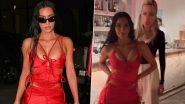 Kim Kardashian Slips Into Fiery Red Gown With Cutouts and String Details for Her 43rd Birthday (See Pic & Video)