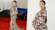 Pregnant Kourtney Kardashian Wears Kim Kardashian&rsquo;s 2013 Met Gala Dress! Check Out Reality TV Star&rsquo;s Drop-Dead Gorgeous Look in the Floral Print Outfit (View Pics)