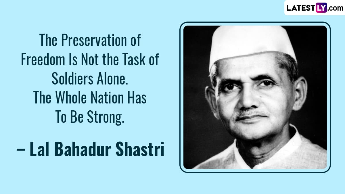 Lal Bahadur Shastri Jayanti 2023 Quotes and HD Wallpapers: Slogans and ...