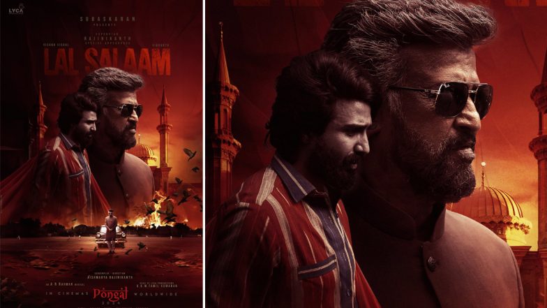 Lal Salaam To Release on Pongal 2024! Check Out Rajinikanth and Vishnu Vishal’s Looks From Aishwarya Rajinikanth’s Film (View Poster)