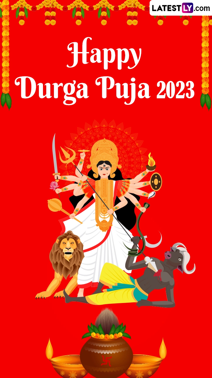 Happy Durga Puja 2023 Wishes and Greetings To Share During Durgotsav