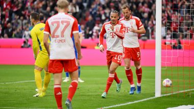 Bayern Munich 8–0 Darmstadt: Harry Kane Scores Hat-Trick Including Goal One From Inside Own Half As Bavarians Win Big in Bundesliga 2023–24