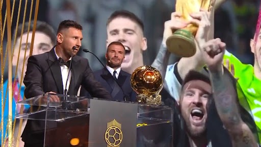 Lionel Messi Pays Tribute To Argentina Legend Diego Maradona With a Heartwarming Speech After Winning Eighth Ballon D'Or Award (Watch Video)