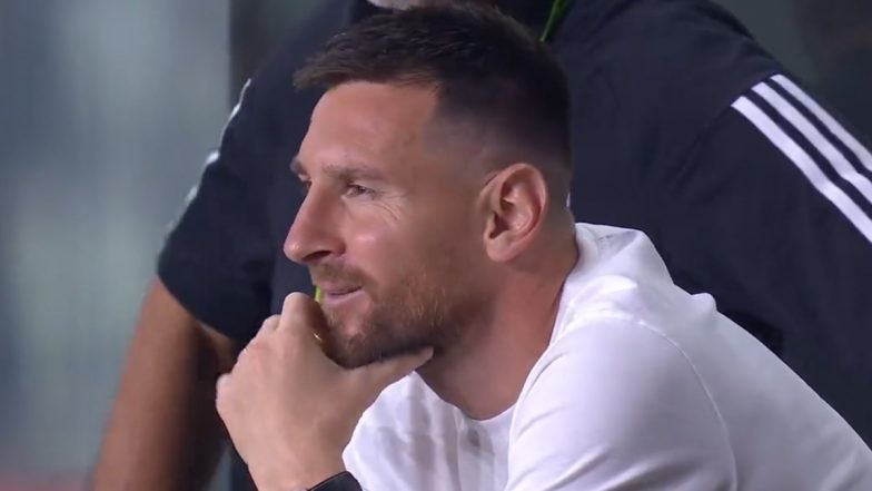 Lionel Messi Attends Inter Miami vs Charlotte FC MLS 2023 Match at DRV PNK Stadium After Returning from Argentina Duty, Video Goes Viral