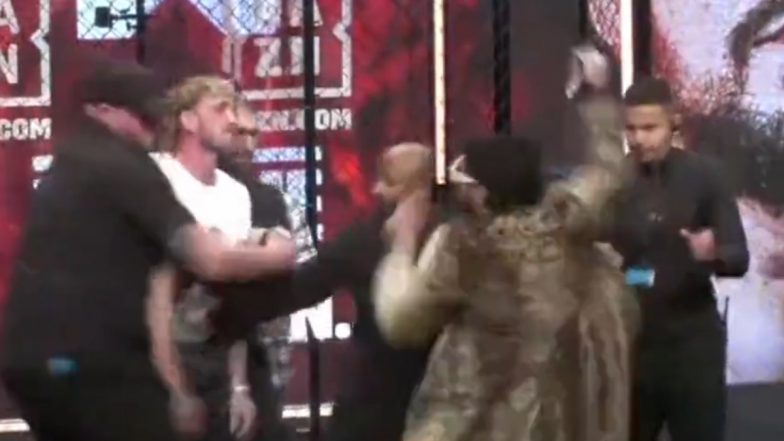 Logan Paul and Dillon Danis brawl at final press conference