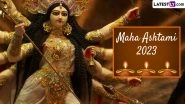 Happy Maha Ashtami 2023 Images & Durga Puja HD Wallpapers for Free Download Online: Celebrate Durga Ashtami by Sharing WhatsApp Messages and Greetings With Loved Ones