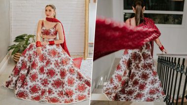 Pretty in Red! Mahira Khan Looks Stunning in a Floral printed Lehenga, Pakistani Actress Shares Beautiful Pics on Insta