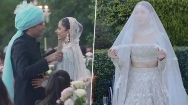 Mahira Khan Marries Salim Karim! Bride Opts for Elegant Ivory Lehenga With Veil for Her D-day (Watch Videos)