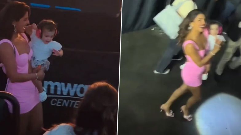 Malti Marie Attends the Jonas Brothers Concert! Fans Cheer As Priyanka Chopra and Nick Jonas’ Daughter Adorably Waves at Them (Watch Viral Videos)