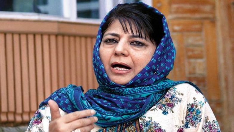 Mehbooba Mufti Road Accident: PDP Chief Escapes Unhurt in Car Mishap in Jammu and Kashmir's Anantnag (See Pic)