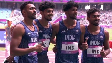 India Men’s Relay Team at Asian Games 2023 Free Live Streaming Online: Get Live TV Telecast Details of Men’s 4x400m Relay Race Final Coverage in Hangzhou