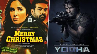 Yodha New Release Date: Sidharth Malhotra’s Film To Clash With Katrina Kaif and Vijay Sethupathi’s Merry Christmas at Box Office on December 8, 2023