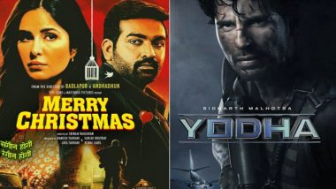 Merry Christmas Vs Yodha Release Date: Katrina Kaif and Vijay Sethupathi’s Film to Clash With Sidharth Malhotra and Karan Johar’s Movie on December 8