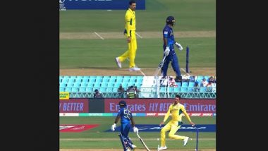 Mitchell Starc Gives 'Mankad' Run-Out Warning Not Once But Twice to Kusal Perera During AUS vs SL CWC 2023 Match (Watch Video)