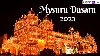 Mysore Dasara 2023 Photos, Wishes and HD Wallpapers: Download Beautiful Pics of Mysora Palace and Share Them With Family and Friends