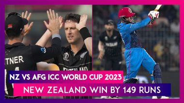 NZ vs AFG ICC World Cup 2023 Stat Highlights: Bowlers, Glenn Phillips Shine as New Zealand Defeat Afghanistan by 149 Runs