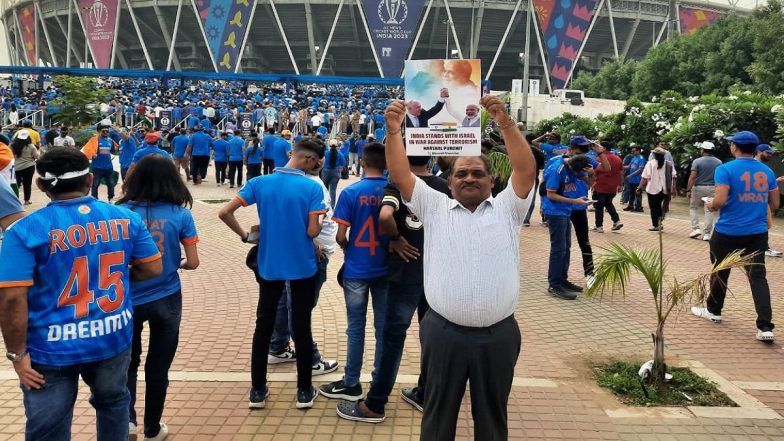 Israel's Ambassador Naor Gilon Says 'We Were Really Moved by Indian Friends' After People Show Solidarity With Israel by Displaying Posters During IND vs PAK CWC 2023 Match (See Pics)