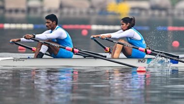 Asian Para Games 2023: Anita and Narayana Konganapalle Secure Silver in PR3 Mixed Doubles Sculls, Dilip Mahadu Gavit Wins Gold Medal in Men’s T47 400m