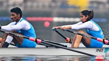 Narayana Konganapalle, Anita Secure Silver Medal in Mixed Doubles Sculls PR3 Event at Asian Para Games 2023