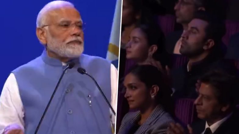 IOC Session 2023: Shah Rukh Khan Joins Deepika Padukone, Alia Bhatt, and Ranbir Kapoor at NMACC (Watch Video)