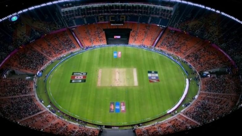 Gujarat: Man Held for Threatening To Attack on Narendra Modi Stadium in Ahmedabad Ahead of the India-Pakistan World Cup Match