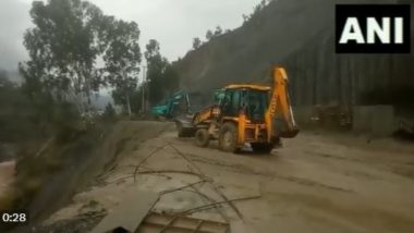Jammu and Kashmir: NH-44 Blocked in Ramban Due to Incessant Rains, Schools Closed (Watch Video)