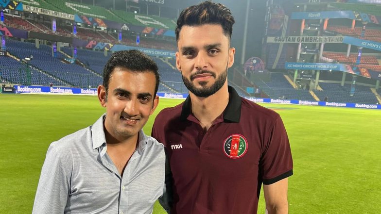 Naveen-ul-Haq Meets Gautam Gambhir After IND vs AFG ICC Cricket World Cup 2023 Match, Shares Pic