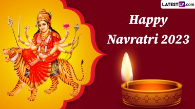Navratri 2023 Images & HD Wallpapers for Free Download Online: Wish Happy Sharad Navratri With WhatsApp Messages, Facebook Status, SMS and Greetings