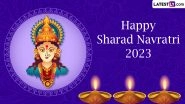 Navratri 2023 Wishes and Durga Puja Greetings: WhatsApp Messages, Images, SMS, Facebook Status and HD Wallpapers To Share With Family and Friends