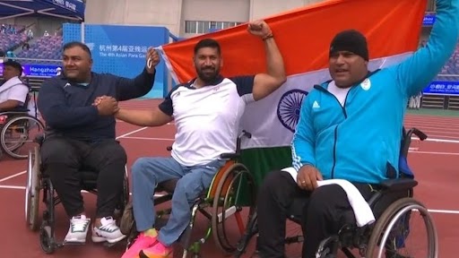 Neeraj Yadav Wins Gold Medal, Tek Chand Secures Bronze Medal in Men's Javelin Throw F55 Event at Asian Para Games 2023