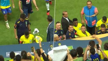 Neymar Gets Angry As Fans Throw A Box of Popcorn At Him During Brazil vs Venezuela CONMEBOL FIFA World Cup 2026 Qualifier Match (Watch Video)