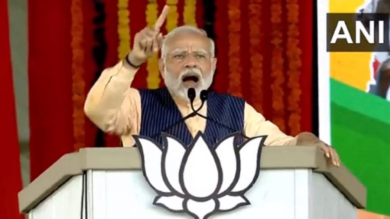 BJP Gave Women Their Rights in State Assemblies and Lok Sabha Through Nari Shakti Vandan Adhiniyam, Says PM Narendra Modi (Watch Video)