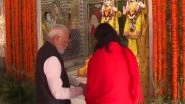PM Narendra Modi in Madhya Pradesh: Prime Minister Offers Prayers at Kanch Mandir in Chitrakoot (Watch Video)