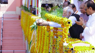 PM Narendra Modi Maharashtra Visit: Prime Minister Dedicates Canal Network of Nilwande Dam in Ahmednagar to the People of State (Watch Video)