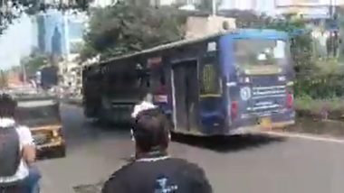 Pune Road Rage: PMPML Driver Arrested for Reckless Driving As Bus Rams Into Vehicles at Senapati Bapat Road (Watch Video)