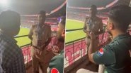 Police Stops Spectator from Shouting &lsquo;Pakistan Zindabad&rsquo; During AUS vs PAK CWC 2023 Match at M Chinnaswamy Stadium, Video Goes Viral
