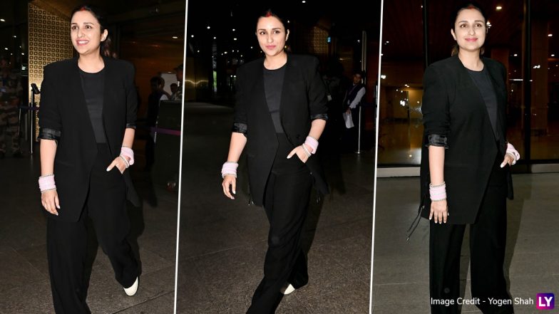 Parineeti Chopra Flaunts Her Sindoor, Pink Chooda As She Returns to Mumbai After Her Wedding (View Pics)