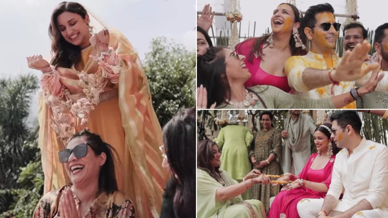 Video of Parineeti Chopra–Raghav Chadha’s Haldi and Choora Ceremony Is All About Love, Laughter and Happiness – WATCH