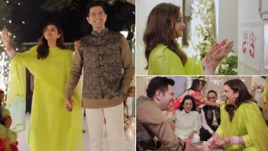 Parineeti Chopra Gets a Grand ‘Bahu Swagat’ at Raghav Chadha’s House by Her Mom-in-Law (Watch Video)